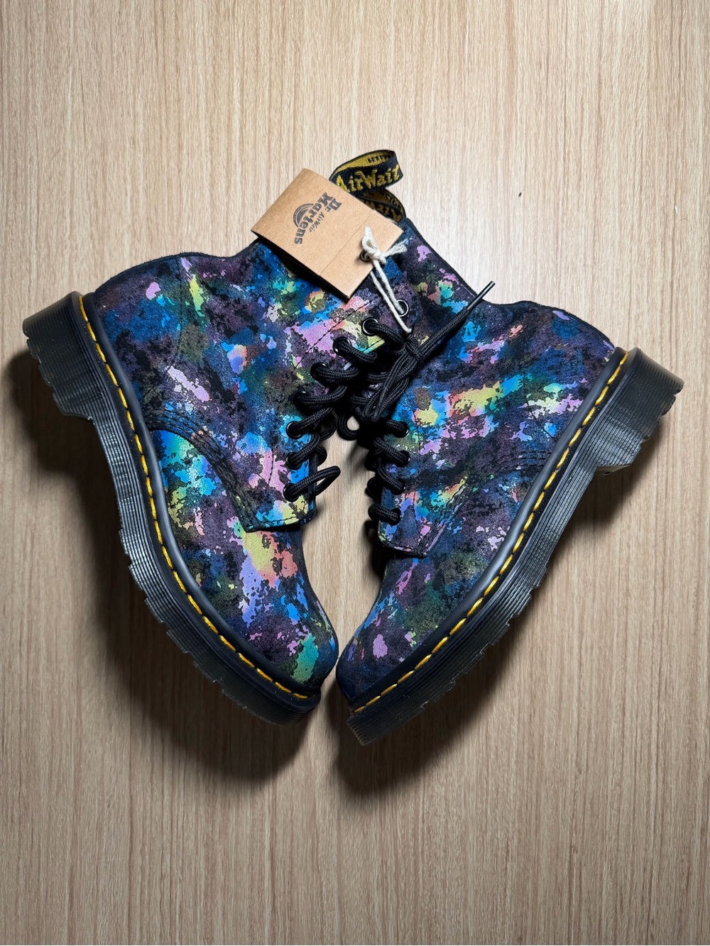 Dr. Martens 1460 Pascal Confetti Suede Lace-Up Boots